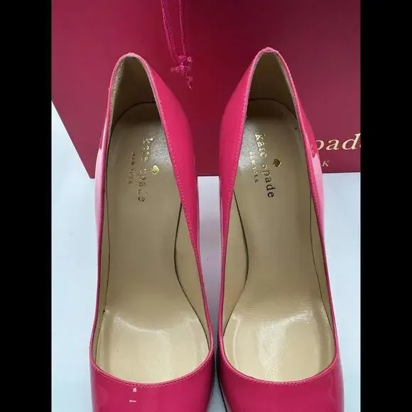 Kate Spade Licorice Pump Heels Lipstick Pink Size 7.5 US - Picture 4 of 8